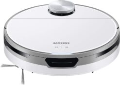 SAMSUNG Jet Bot Robot Cordless Vacuum Cleaner w/ Intelligent Power Control, Precise Navigation, Multi Surface Cleaning for Hardwood Floors, Carpets, Rugs, Anti Hair, VR30T80313W/AA, White