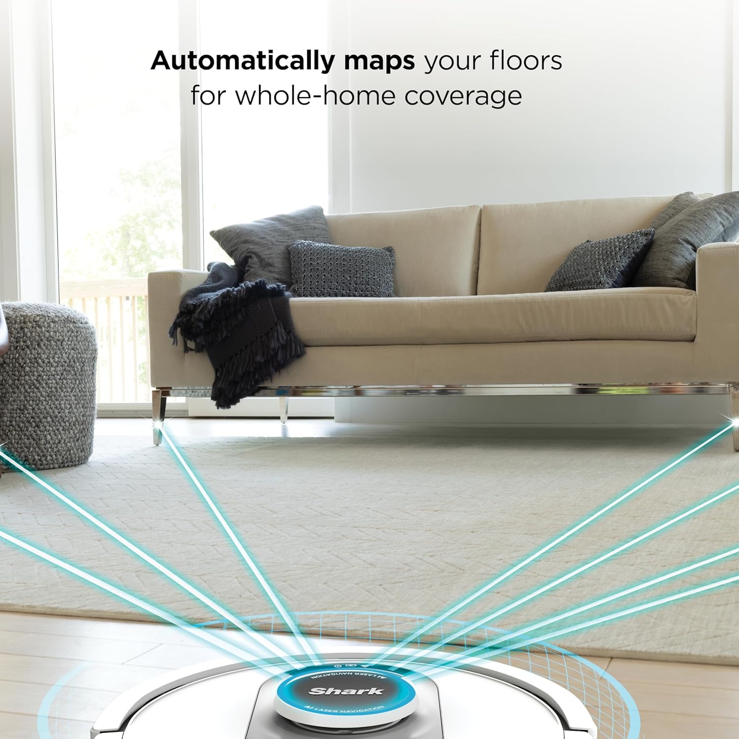 Shark AI Ultra Voice Control Robot Vacuum with Matrix Clean Navigation, Home Mapping, 60-Day Capacity, XL Self-Empty Base for Homes with Pets, Carpet & Hard Floors, Cool Grey9