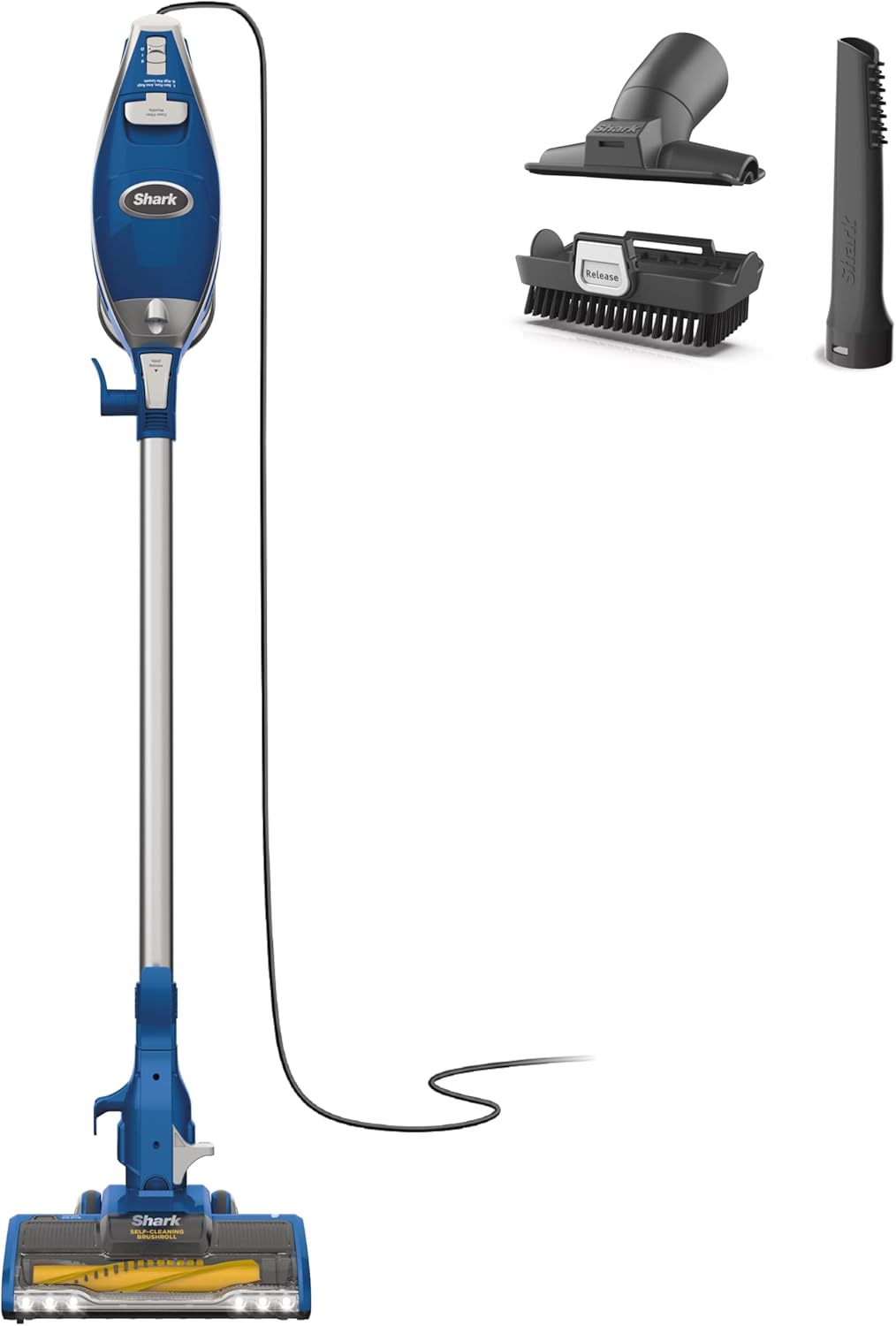 Shark HV343AMZ Rocket Corded Stick Vacuum with Self-Cleaning Brushroll, Lightweight & Maneuverable, Perfect for Pet Hair Pickup, Converts to a Hand Vacuum, Crevice Upholstery Tools, Blue Silver Shark HV343AMZ Rocket Corded Stick Vacuum with Self-Cleaning Brushroll, Lightweight & Maneuverable, Perfect for Pet Hair Pickup, Converts to a Hand Vacuum, Crevice Upholstery Tools, Blue/Silver