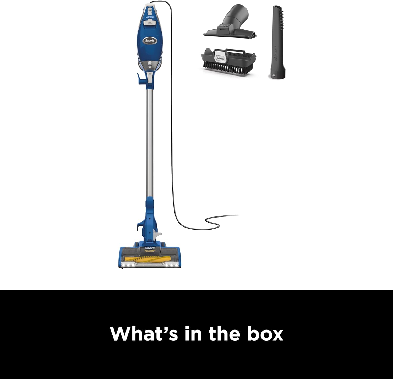 Shark HV343AMZ Rocket Corded Stick Vacuum with Self-Cleaning Brushroll, Lightweight & Maneuverable, Perfect for Pet Hair Pickup, Converts to a Hand Vacuum, Crevice Upholstery Tools, Blue Silver12