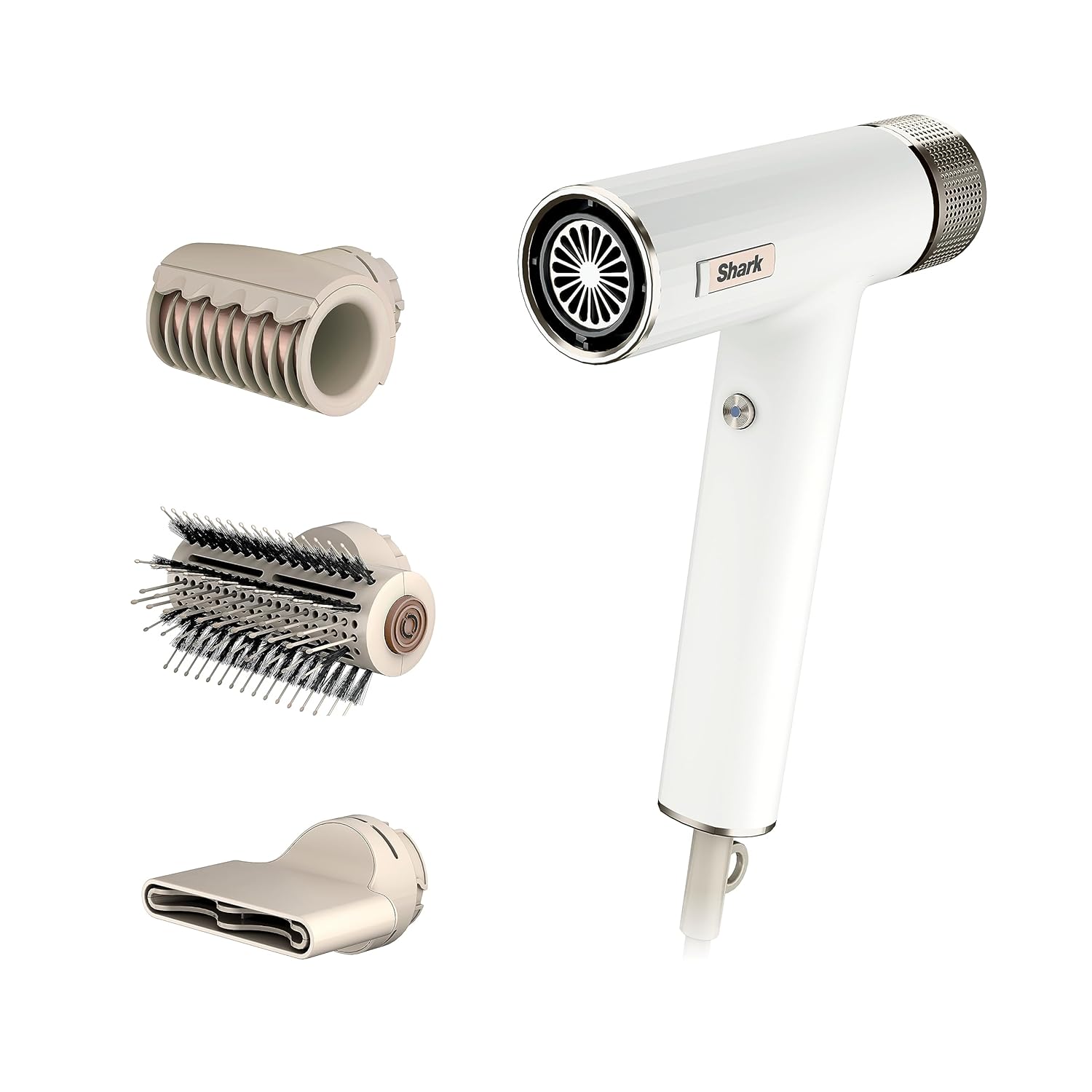 Shark Hair Dryer SpeedStyle No Heat Damage Hair Styling Tool 3 Styling Tools Included Portable & Powerful Blow Dryer Best for Straight & Wavy Hai Shark Hair Dryer | SpeedStyle | No Heat Damage Hair Styling Tool | 3 Styling Tools Included | Portable & Powerful Blow Dryer | Best for Straight & Wavy Hair | Silk | HD331