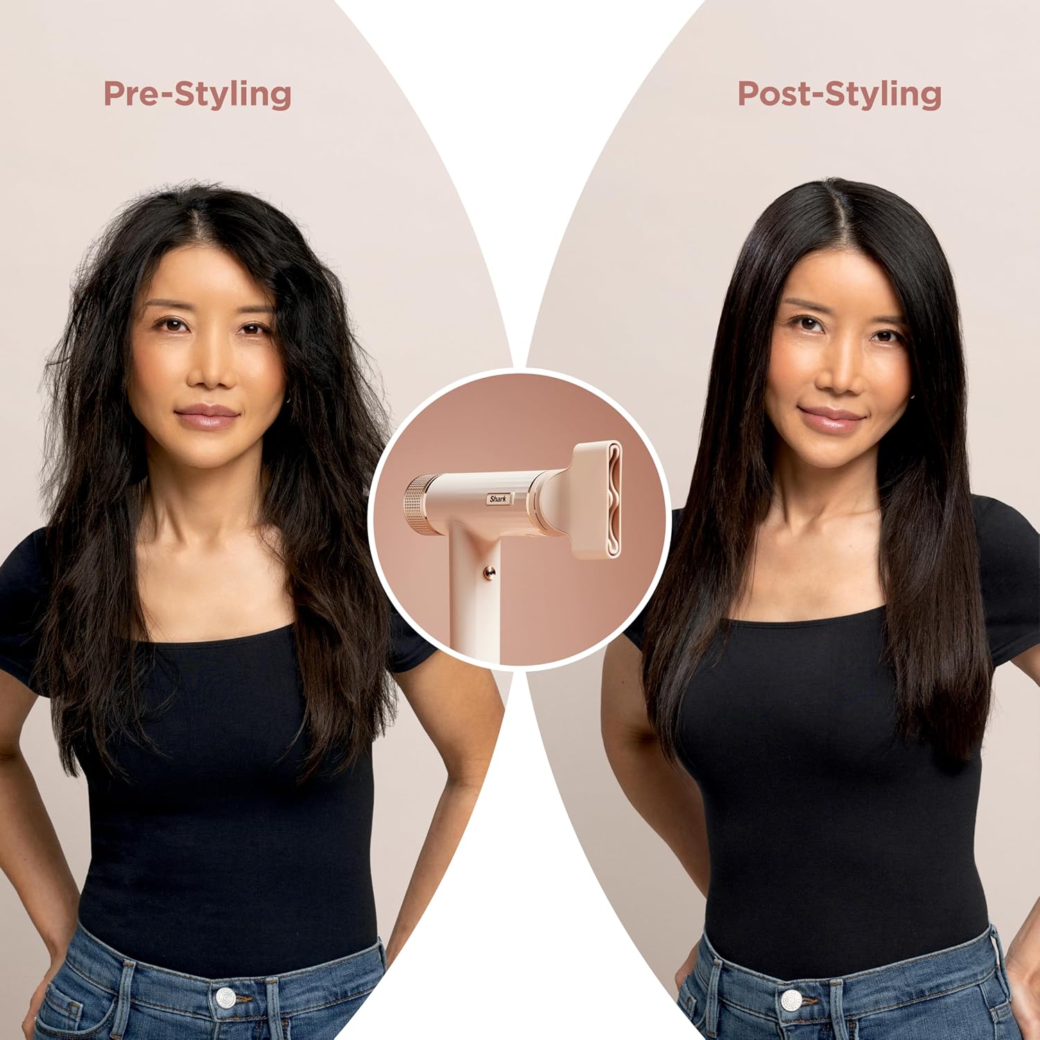 Shark Hair Dryer SpeedStyle No Heat Damage Hair Styling Tool 3 Styling Tools Included Portable & Powerful Blow Dryer Best for Straight & Wavy Hai11