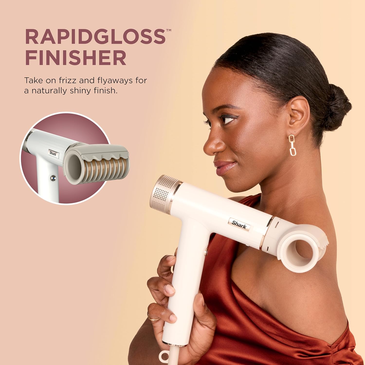 Shark Hair Dryer SpeedStyle No Heat Damage Hair Styling Tool 3 Styling Tools Included Portable & Powerful Blow Dryer Best for Straight & Wavy Hai6