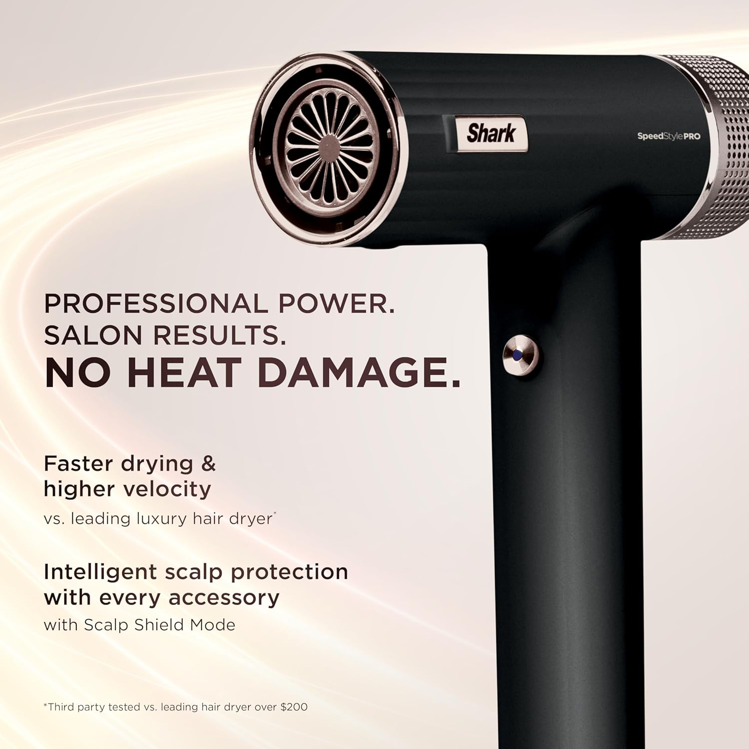 Shark SpeedStyle Pro Professional Performance High-Velocity Hair Dryer System with Scalp Shield and IQ Speed Styling & Drying Suite, Straight and Wavy Hair, Lightweight, Ionic, No Heat Damage, HD7311
