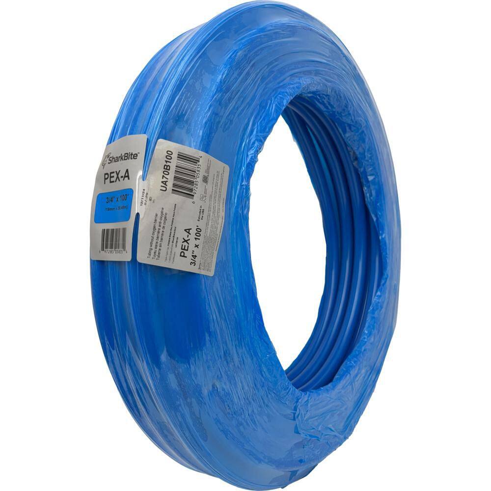 SharkBite UA70B100 3 4 in. x 100 ft. Coil Blue PEX-A Pipe0