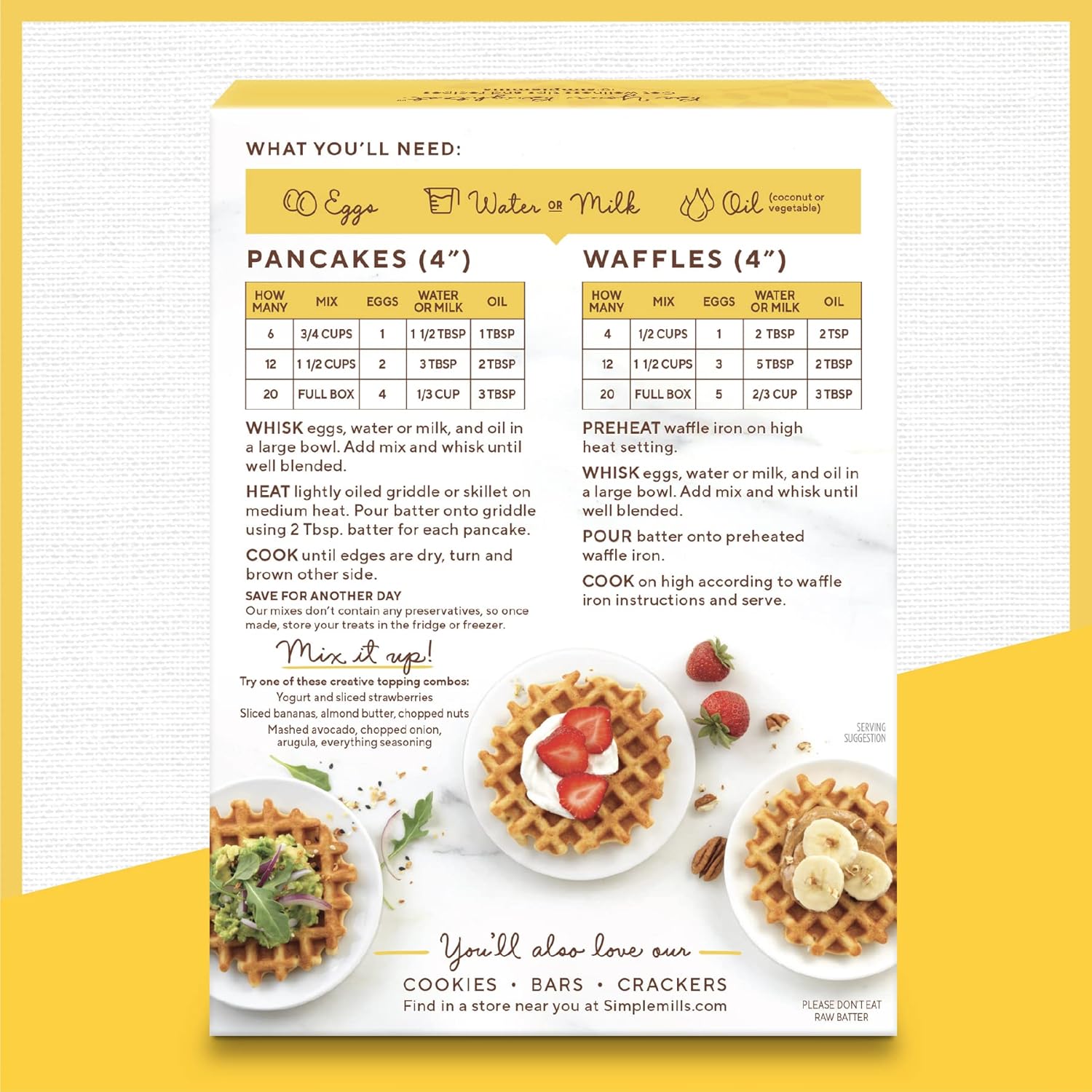 Simple Mills Almond Flour Pancake & Waffle Mix, Original - Gluten Free, Plant Based, Paleo Friendly, Breakfast 10.7 Ounce (Pack of 6)0