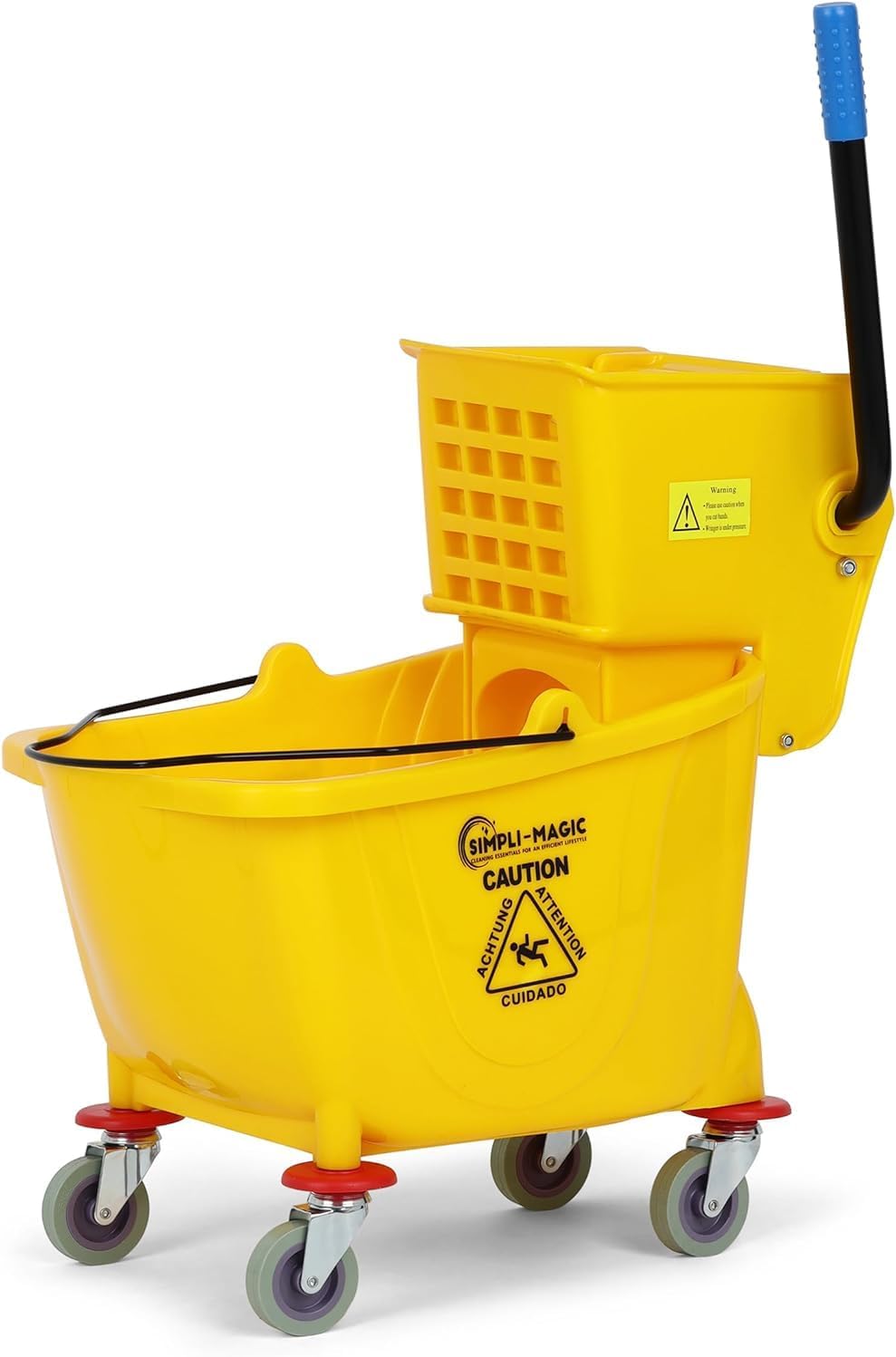Simpli-Magic Commercial Mop Bucket with Side Press Wringer, 36 Quart, New Generation, Yellow1