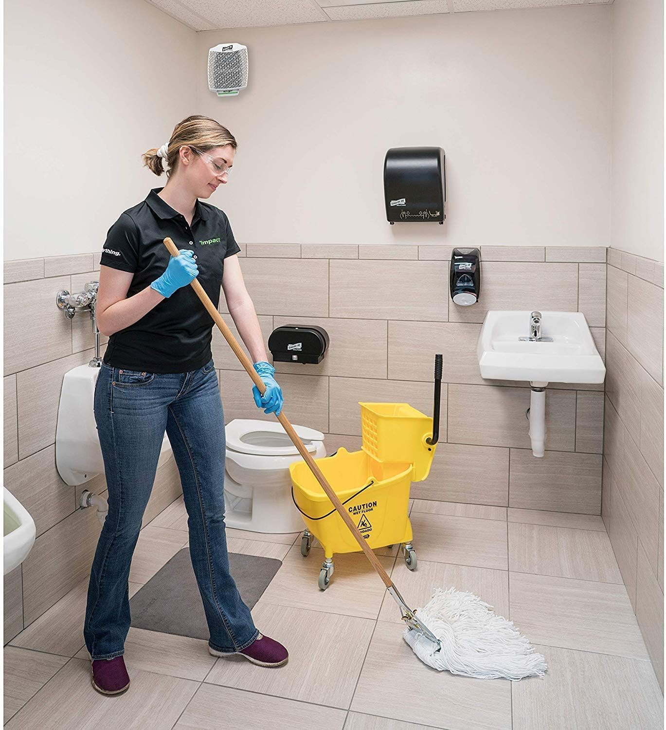 Simpli-Magic Commercial Mop Bucket with Side Press Wringer, 36 Quart, New Generation, Yellow3