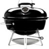 SnS Grills Slow ‘N Sear Travel Kettle, 2-Zone Cook Charcoal Basket and Easy Spin 18” Grate - Portable Charcoal Grill for BBQ Cooking - Travel Kettle 18”
