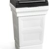 Step2 Atherton Large Garbage Container, Indoor/Outdoor Trash Can with Lid, Weather Resistant, Made of Durable Plastic, Weather-Resistant, Classic White
