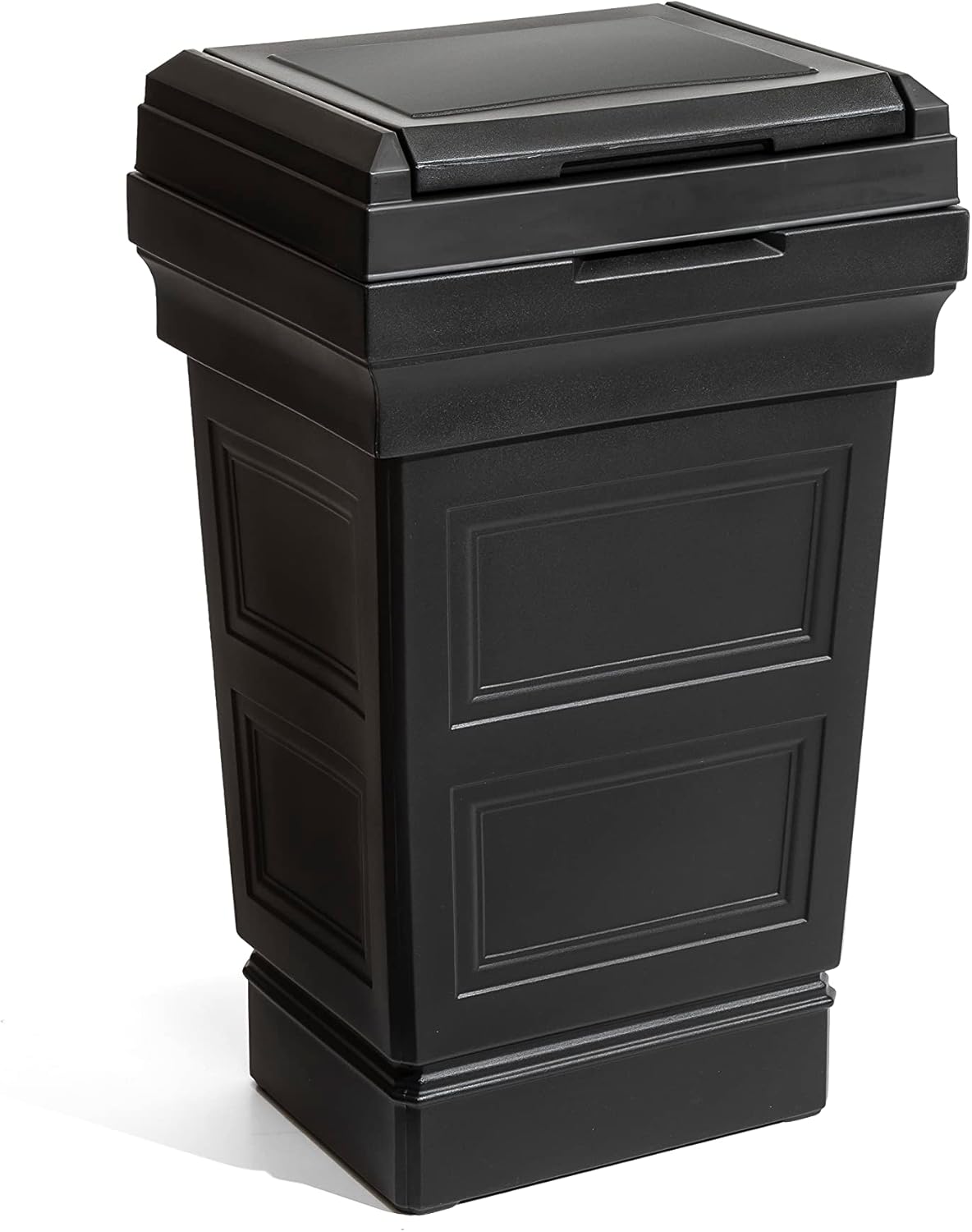 Step2 Atherton Large Garbage Container, Indoor Outdoor Trash Can with Lid, Weather Resistant, Made of Durable Plastic, Weather-Resistant, Onyx Black Step2 Atherton Large Garbage Container, Indoor/Outdoor Trash Can with Lid, Weather Resistant, Made of Durable Plastic, Weather-Resistant, Onyx Black