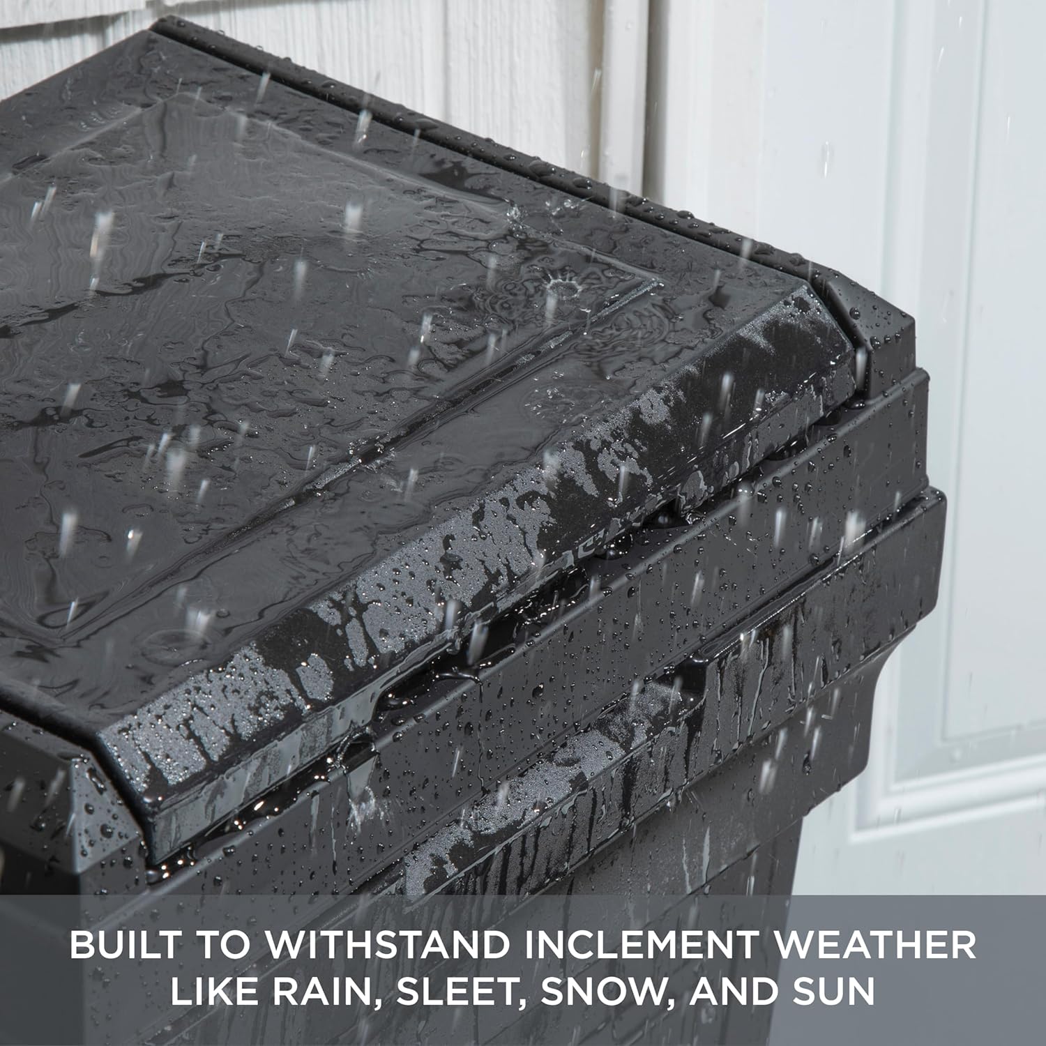 Step2 Atherton Large Garbage Container, Indoor Outdoor Trash Can with Lid, Weather Resistant, Made of Durable Plastic, Weather-Resistant, Onyx Black5