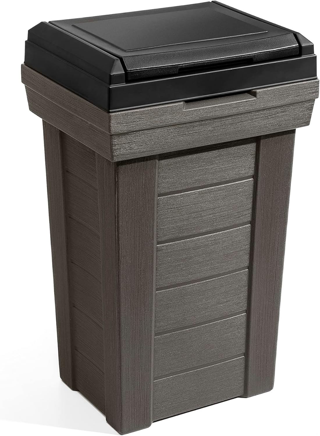 Step2 Lakewood Garbage Container - Dark Cedar - Indoor Outdoor Refuse Container - Large Capacity Garbage Receptacle - Decorative Trash Can with Lid - Ideal for Patio, Kitchen, Pool Storage and More Step2 Lakewood Garbage Container - Dark Cedar - Indoor/Outdoor Refuse Container - Large Capacity Garbage Receptacle - Decorative Trash Can with Lid - Ideal for Patio, Kitchen, Pool Storage and More