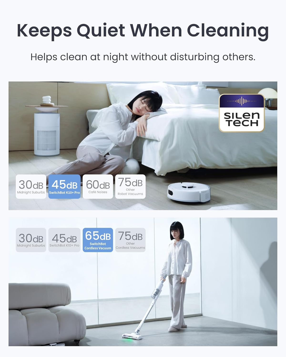 SwitchBot Robot Vacuum and Cordless Vacuum Cleaner K10+ Pro Combo, TwinFlow™ Suction Tech, Dual Dust Collection Station, Compact, Lightweight, Quiet, Compatible with Alexa Siri Matter(Hub 2 Required)11