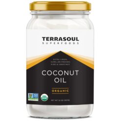Terrasoul Superfoods Extra Virgin Organic Coconut Oil, 4 Pounds (Glass Jar) Pack of 2