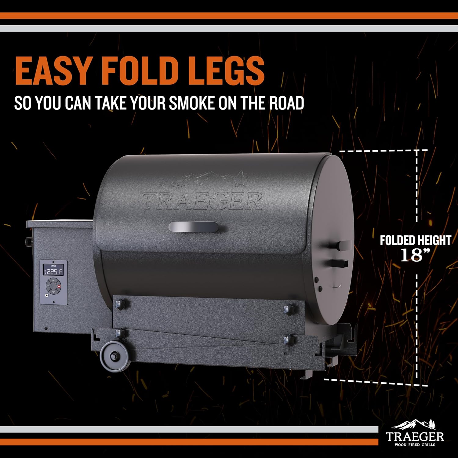 Traeger Grills TFB30KLF Tailgater 20 Portable Electric Wood Pellet Grill and Smoker – Foldable Legs, 6-in-1 Versatility, 300 sq. in. Cooking Space for Tailgating, Camping, and Outdoor BBQ4