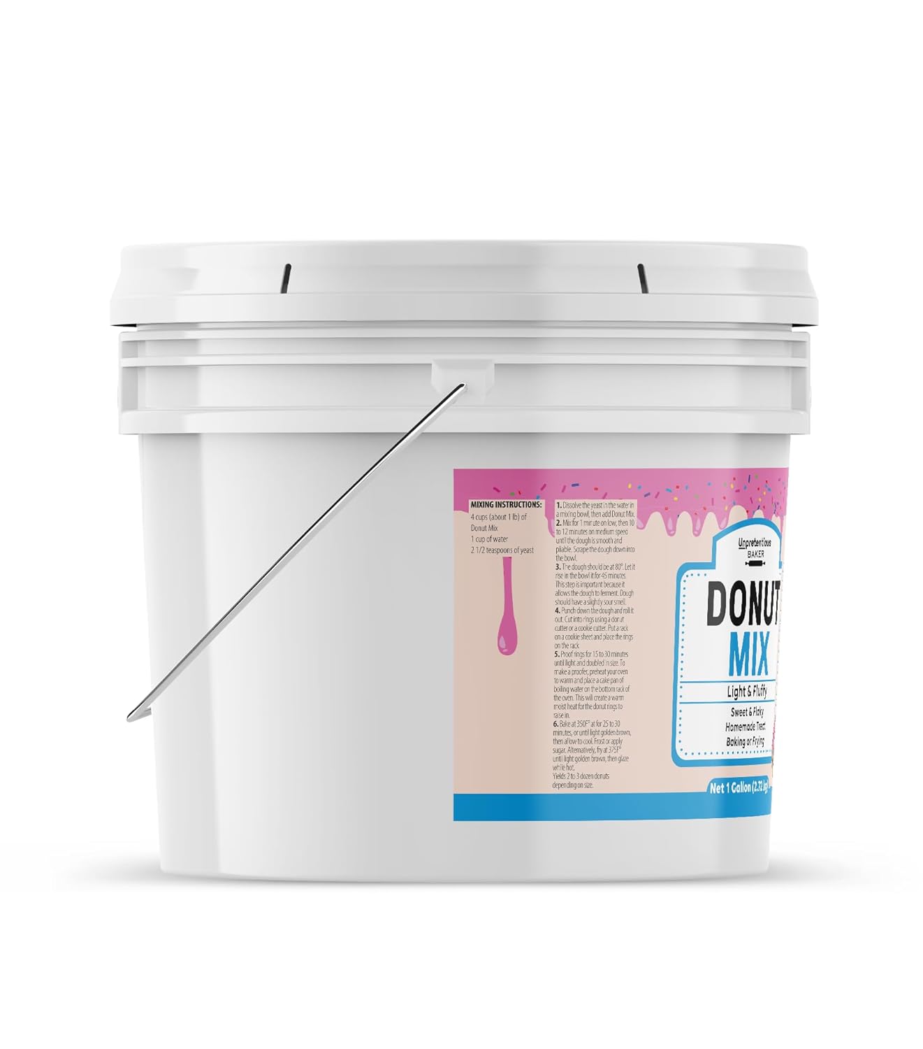 Unpretentious Raised Donut Mix, 1 Gallon, Baking & Frying, Light & Fluffy, Tender & Flaky1