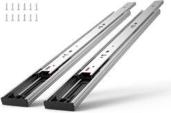 VEVOR 10 Pairs 22 Inch Soft Close Drawer Slides 14 16 18 20 22 24 Inch Heavy Duty Side Mount Rails,Ball Bearing Full Extension Noiseless Dresser Drawer Slides, 100 Lbs Load Capacity