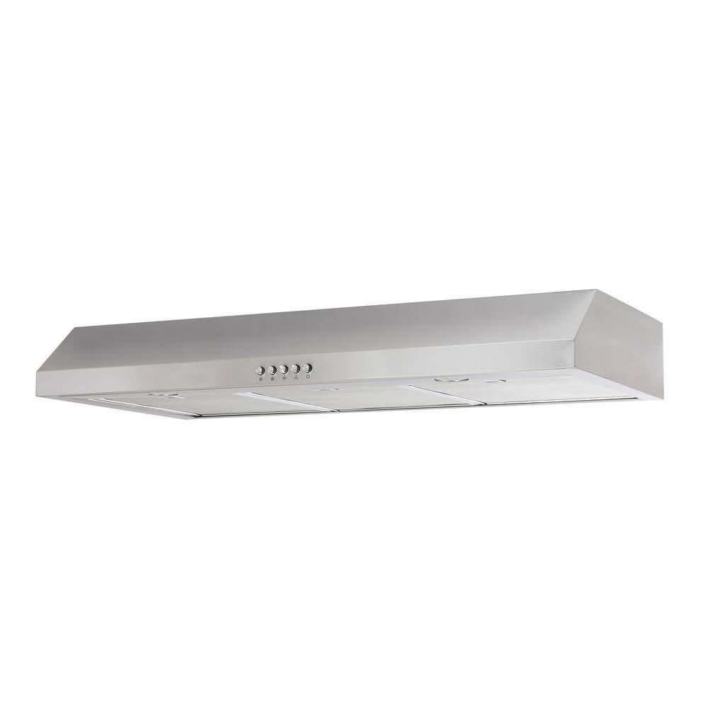 Vissani QR354SY Caprelo 36 in. 320 CFM Convertible Under Cabinet Range Hood in Stainless Steel with LED Lighting and Charcoal Filter-