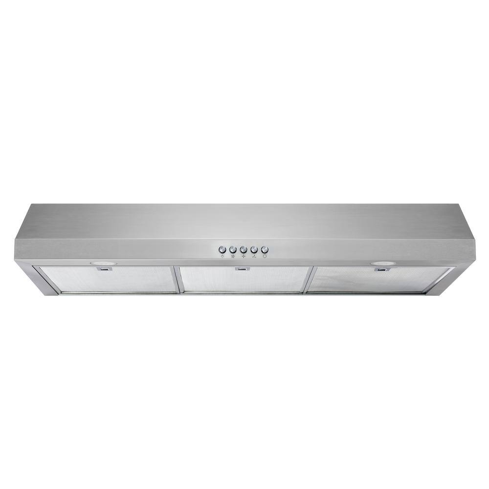 Vissani QR354SY Caprelo 36 in. 320 CFM Convertible Under Cabinet Range Hood in Stainless Steel with LED Lighting and Charcoal Filter Vissani QR354SY Caprelo 36 in. 320 CFM Convertible Under Cabinet Range Hood in Stainless Steel with LED Lighting and Charcoal Filter