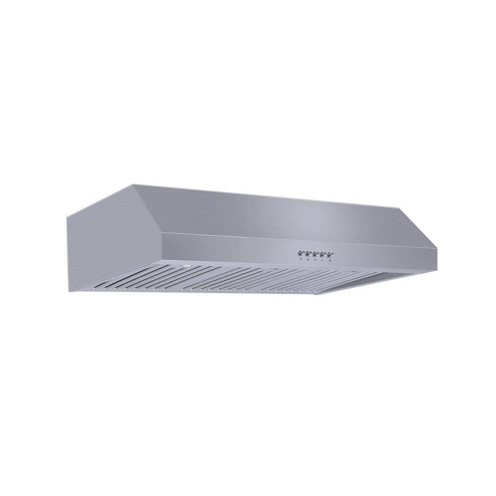 Vissani Sarela 30 in. W x 7 in. H 500CFM Convertible Under Cabinet Range Hood in Stainless Steel with LED Lights and Filter0