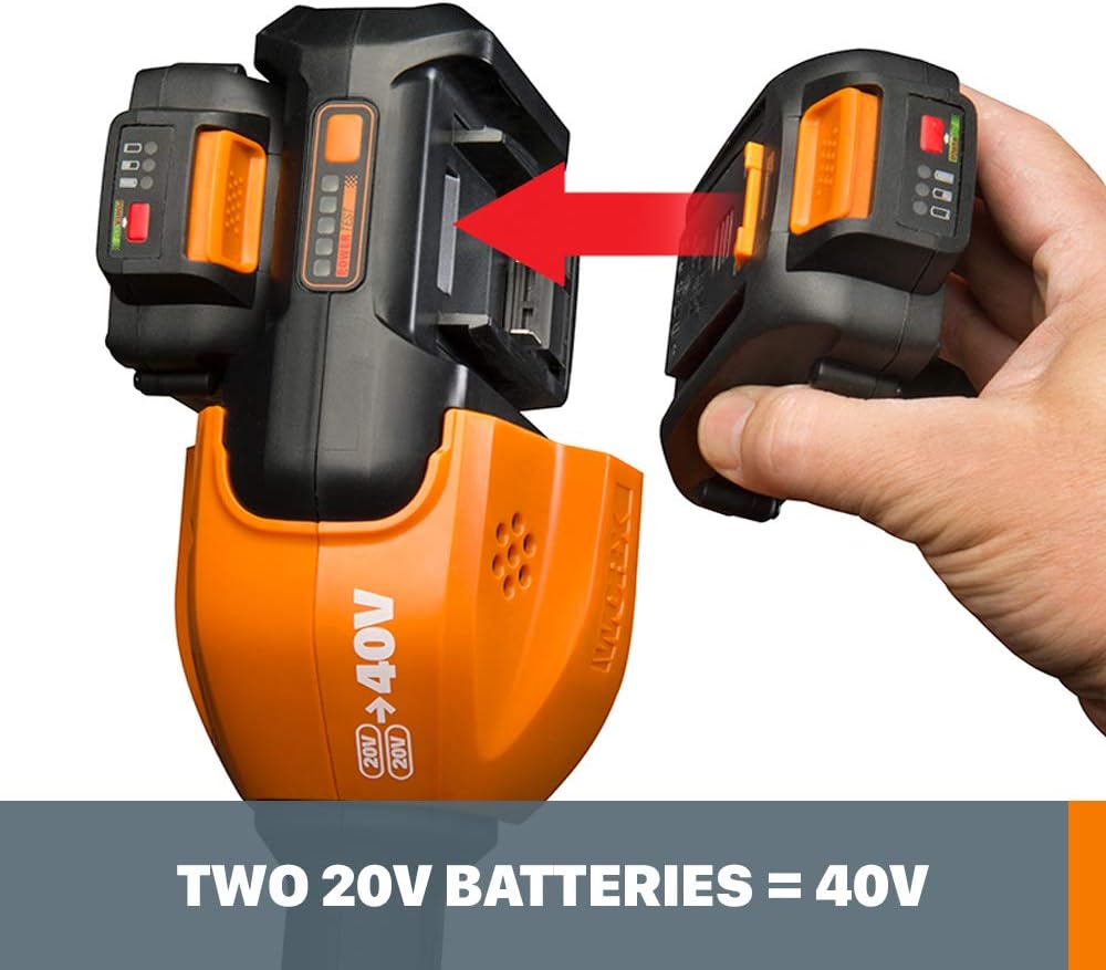 WORX WG927 40V 13 Cordless String Trimmer Edger + Leaf Blower Combo Kit, Batteries & Charger Included6