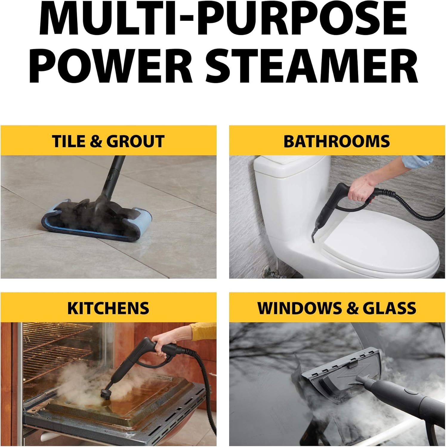 Wagner Spraytech 0282014 915e On-Demand Steam Cleaner & Wallpaper Removal, Multipurpose Power Steamer, 18 Attachments Included (Some Pieces Included in Storage Compartment) For Floor2
