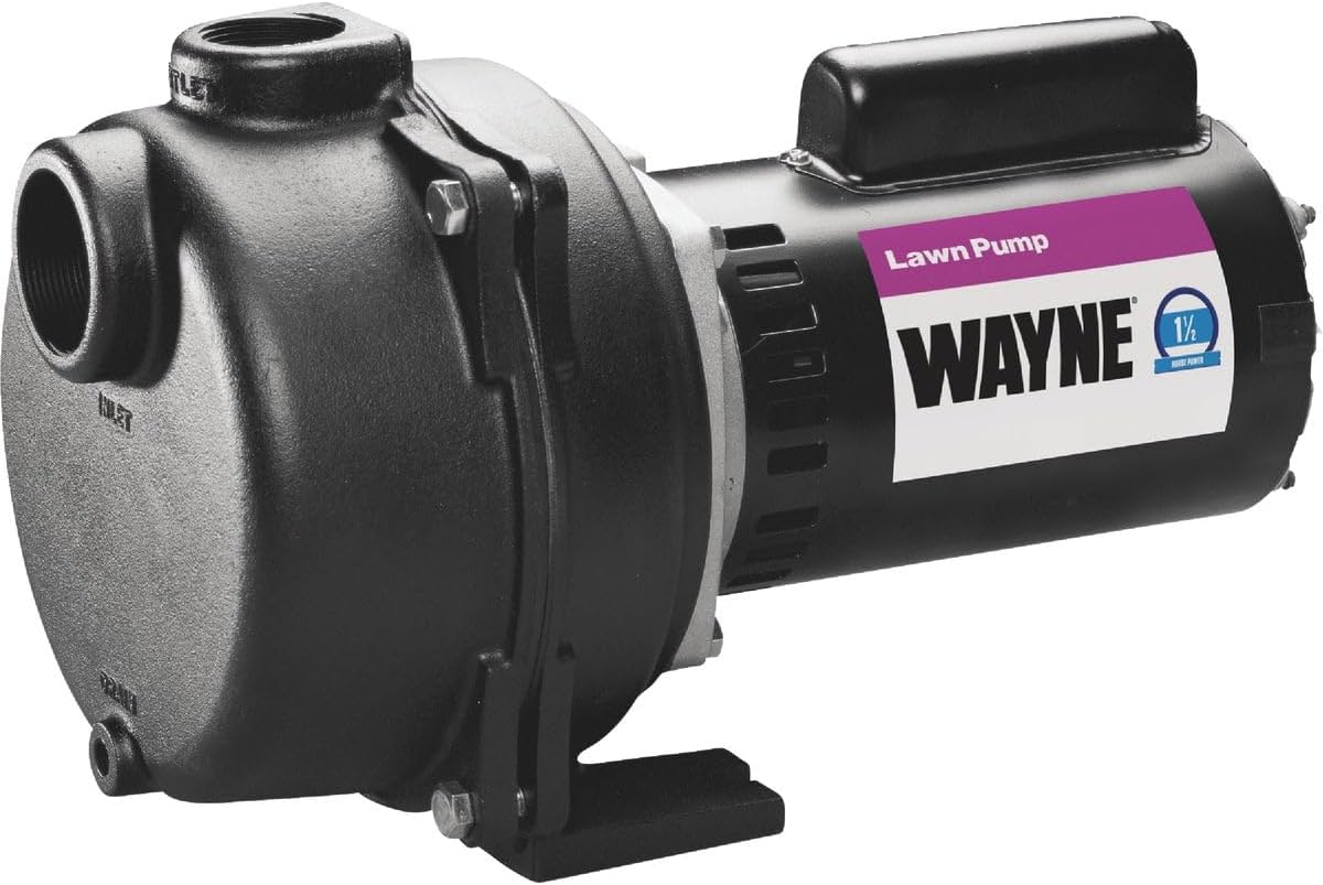 Wayne WLS150 1.5 HP High Volume Cast Iron Lawn Sprinkling Pump, 1-1 2-Horsepower Wayne WLS150 1.5 HP High Volume Cast Iron Lawn Sprinkling Pump, 1-1/2-Horsepower