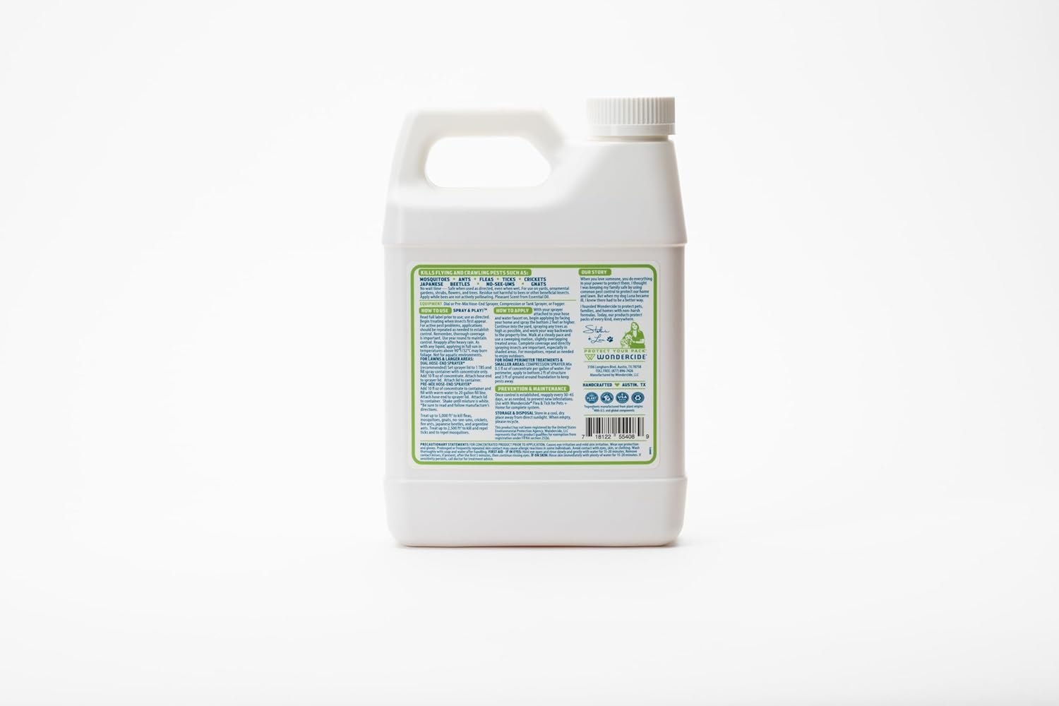 Wondercide - Outdoor Pest Control Spray Concentrate with Natural Essential Oils - Mosquito, Ant, Roach, and Insect Killer, Treatment, and Repellent - Safe Around Pets, Plants, Kids - 32 oz1