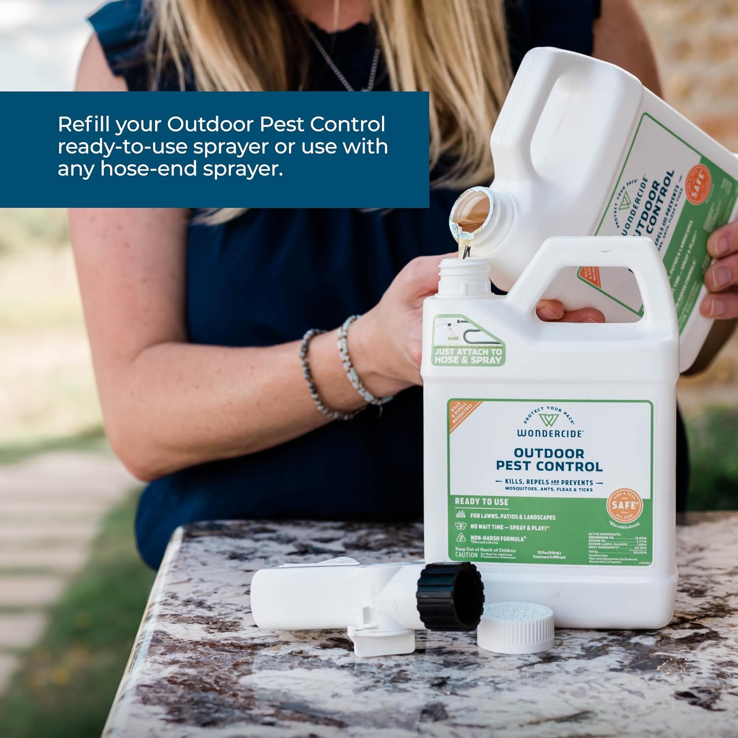 Wondercide - Outdoor Pest Control Spray Concentrate with Natural Essential Oils - Mosquito, Ant, Roach, and Insect Killer, Treatment, and Repellent - Safe Around Pets, Plants, Kids - 32 oz5