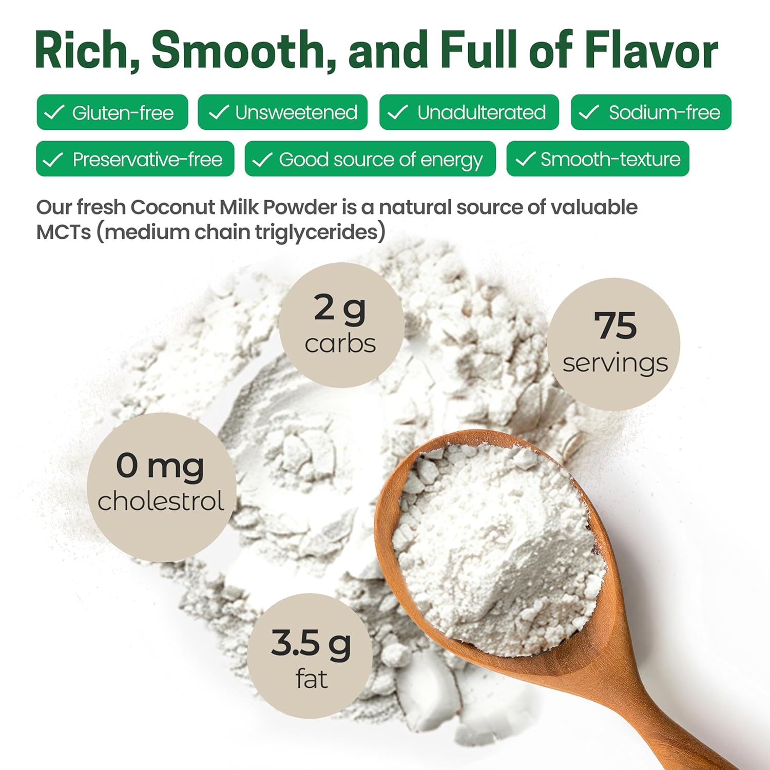 Z Natural Foods Organic Coconut Milk Powder - All-Natural Vegan Dairy-Free Alternative with MCTs - Unsweetened Coconut Creamer for Coffee & Smoothies - Gluten-Free, Non-GMO, 5 lbs8