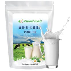 Z Natural Foods Premium Whole Milk Powder - Powdered Milk for Baking, Cooking, Drinks - Dry Milk Powder, Pasteurized, Non-GMO, Gluten-Free, Kosher-Certified, 5 lbs