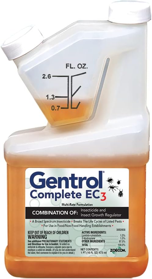 Zoecon 10578 Gentrol Complete EC3 Insecticide and Growth Regulator, Orange Zoecon 10578 Gentrol Complete EC3 Insecticide and Growth Regulator, Orange