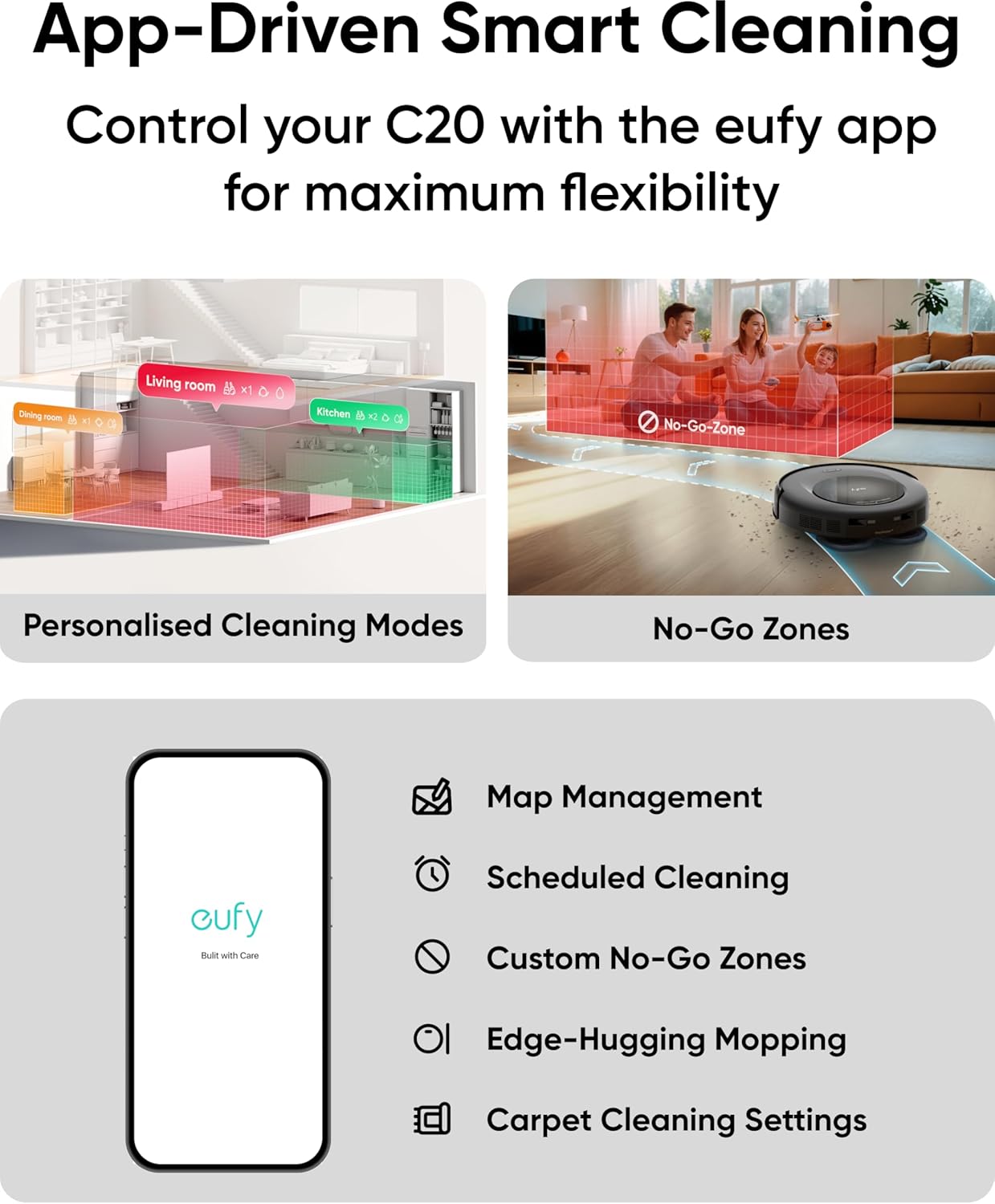 eufy Robot Vacuum Omni C20, Robot Vacuum and Mop Combo, Self Emptying, Auto Mop Washing and Auto Drying for Hands-Free Cleaning, 7000 Pa Powerful Suction, 3.35-Inch Design, All-in-One Station13