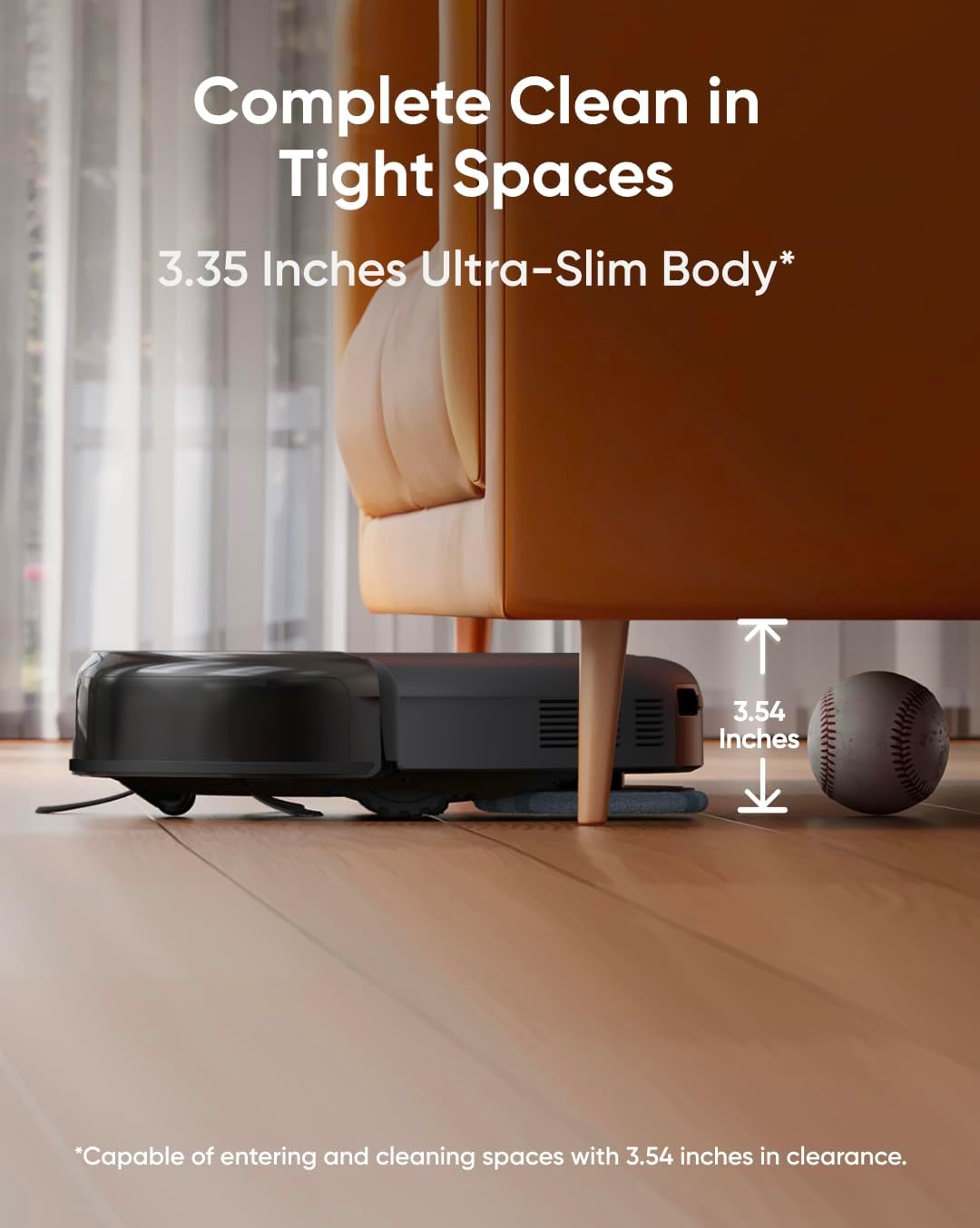 eufy Robot Vacuum Omni C20, Robot Vacuum and Mop Combo, Self Emptying, Auto Mop Washing and Auto Drying for Hands-Free Cleaning, 7000 Pa Powerful Suction, 3.35-Inch Design, All-in-One Station4