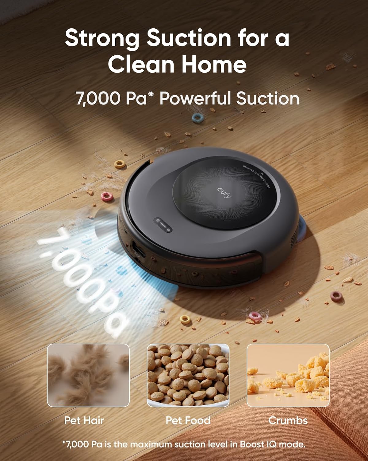eufy Robot Vacuum Omni C20, Robot Vacuum and Mop Combo, Self Emptying, Auto Mop Washing and Auto Drying for Hands-Free Cleaning, 7000 Pa Powerful Suction, 3.35-Inch Design, All-in-One Station5