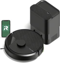 iRobot Roomba 105 Vac Robot Vacuum with AutoEmpty Dock - Self-Empties for 75 Days, Easy to use, Intense Power-Lifting Suction, LiDAR Navigation, Multi-Surface Cleaning, Cleans in Neat Rows