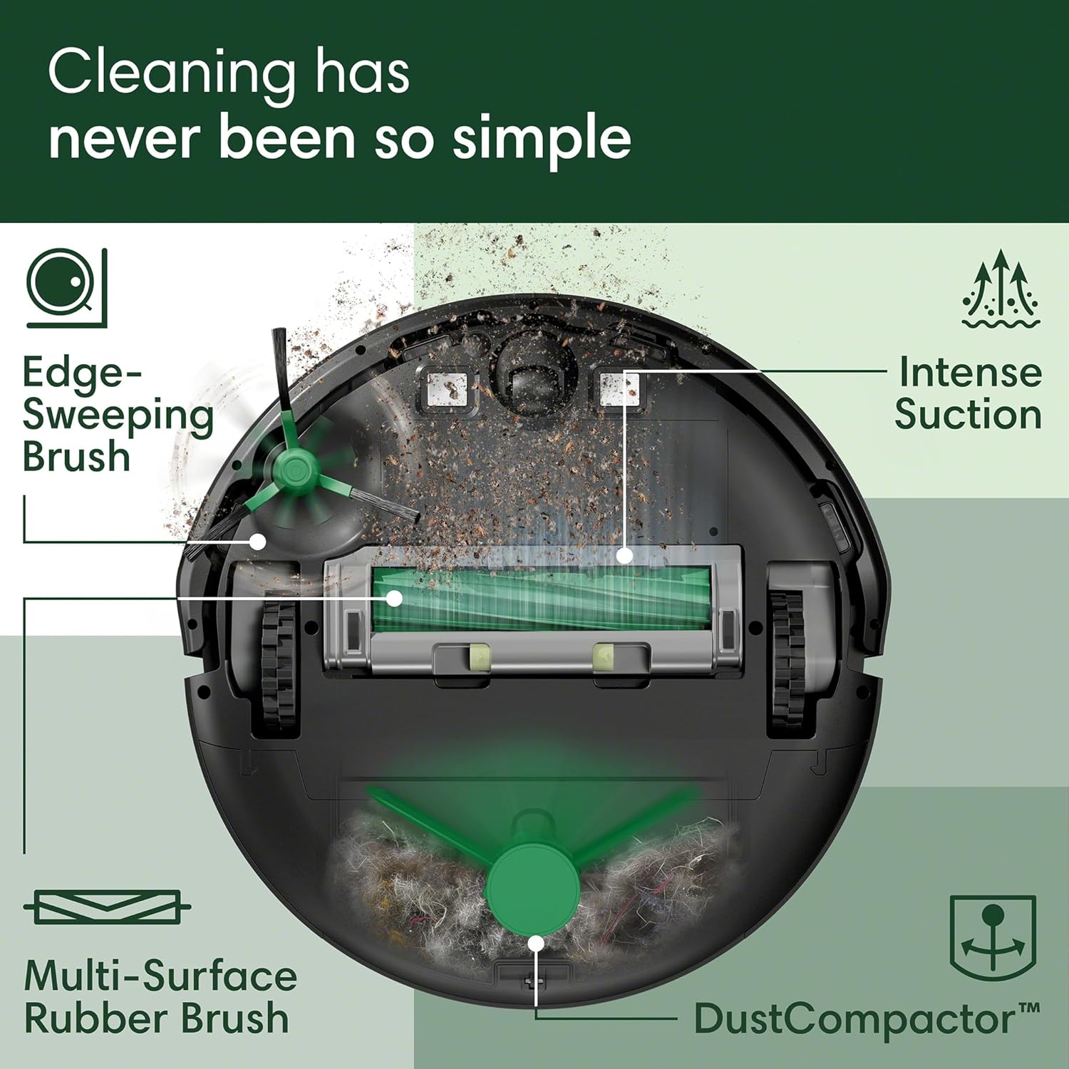 iRobot Roomba 205 DustCompactor Vac Robot Vacuum - Auto-Compacts Debris Within The Robot, No Emptying for 60 Days, Bagless, Intense Power-Lifting Suction, LiDAR Navigation, Multi-Surface Cleaning56
