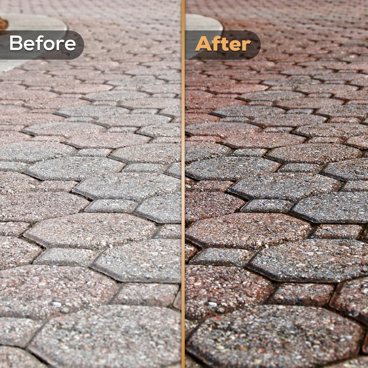 1 Gal. DOMINATOR LG+ Clear Acrylic Sealer Low Gloss Paver Sealer Wet Look, Color Enhancing Professional Grade Concrete Pavers and Decorative Concrete Fast Dry Driveway, Patio and Walkways1