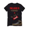 Jordan 9 Olive Black T-Shirt (Love is Fake) HV4794-030