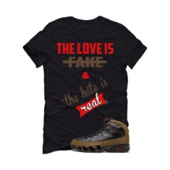 Jordan 9 Olive Black T-Shirt (Love is Fake) HV4794-030