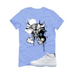 Jordan 11 Legend Blue Carolina Blue T-Shirt (Iron Bull) CT8012-104