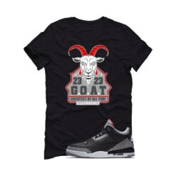 Jordan 3 Black Cement Black T-Shirt (GOAT 23) DN3707-010
