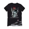Jordan 3 Black Cement Black T-Shirt (Graffiti Angel) DN3707-010