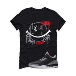 Jordan 3 Black Cement Black T-Shirt (Smile) DN3707-010