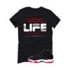 Jordan 11 Bred Velvet Black T-Shirt (Bad Choices) DB5457-061