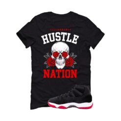 Jordan 11 Bred Velvet Black T-Shirt (Hustle Nation) DB5457-061