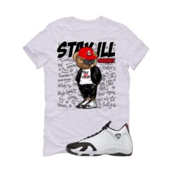 Jordan 14 Black Toe White T-Shirt (Stay ill Bear) 487471-160