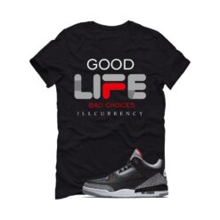 Jordan 3 Black Cement Black T-Shirt (Bad Choices) DN3707-010