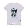 Jordan 11 Legend Blue White T-Shirt (Graffiti Angel) CT8012-104